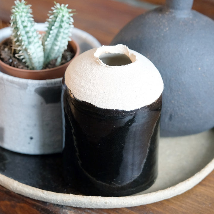Handmade Black Flower Stem Vase