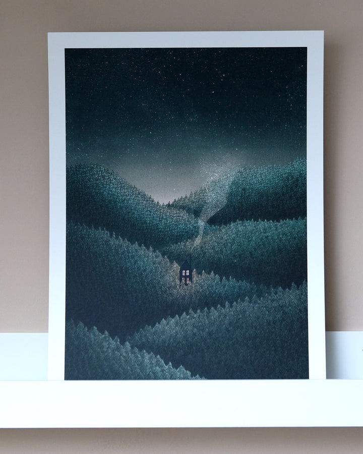 In The Pines A3 Print by Fleck Illustration at Albert & Moo